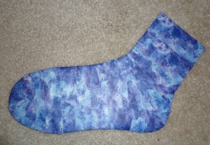 Finished DIY sock blocker