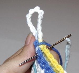 easy simple potholder loop single crochet