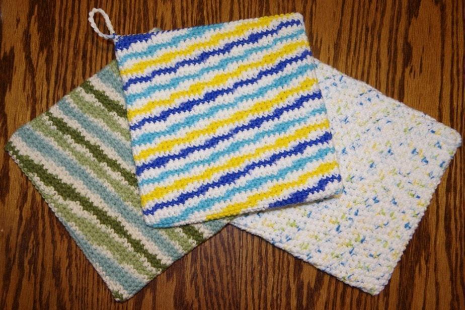 Free crochet pattern potholder pot holder trivet hot pad