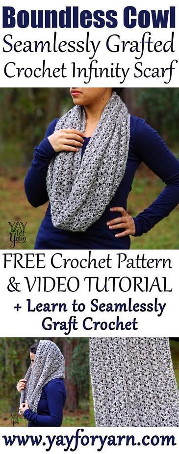 Boundless Cowl - A Seamlessly Grafted Infinity Scarf - FREE Crochet ...