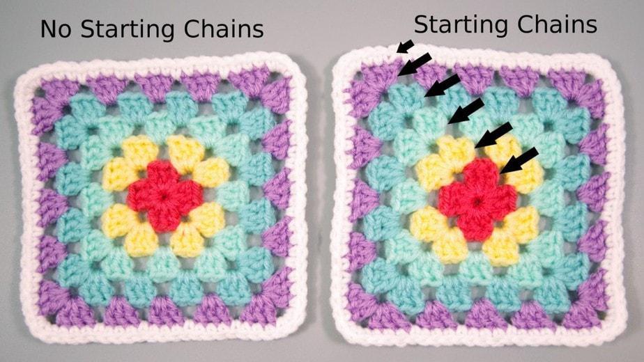 Rainbow Granny Squares - Traditional Method vs Seamless Method