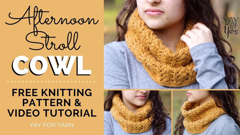 Afternoon Stroll Cowl – FREE Knitting Pattern
