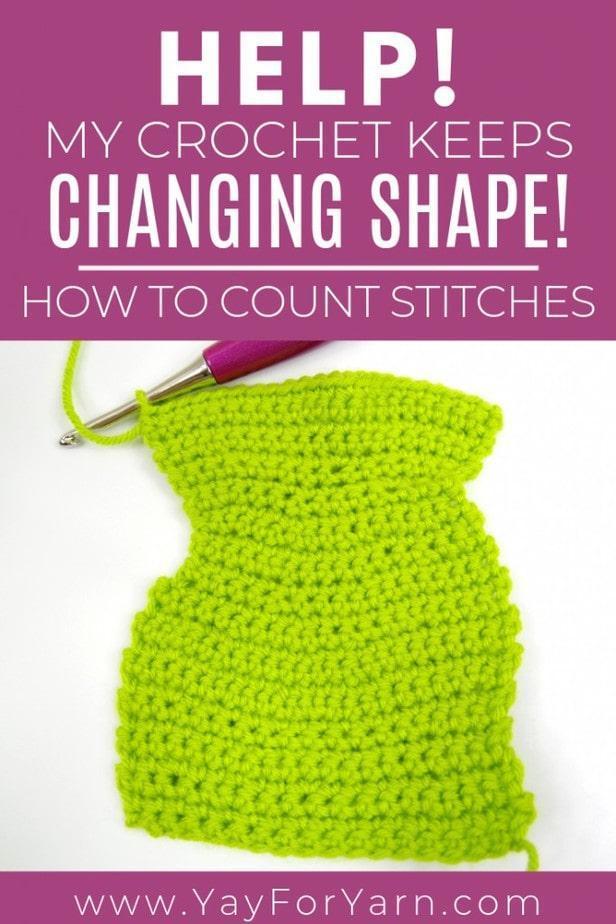 Is your crochet a wonky shape?  Does it get wider or narrower as you go?  Learn to properly count your stitches and fix that problem NOW!
