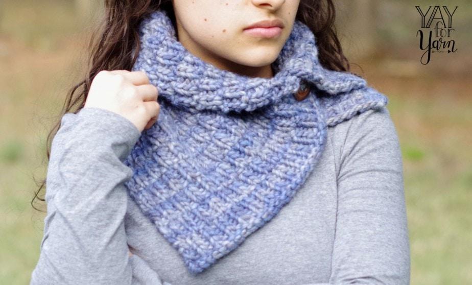 This thick, squishy cowl is sure to keep you cozy on the chilliest of days.
