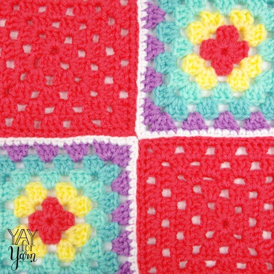 Sew granny squares together with an invisible seam