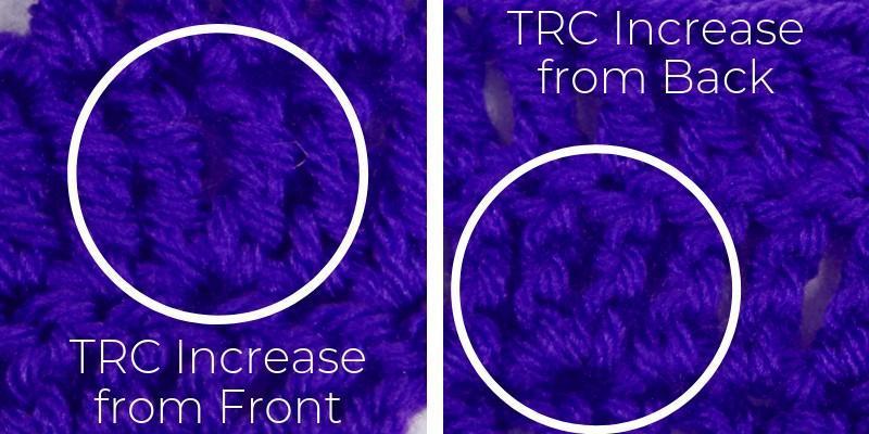 How to spot an increase in treble crochet