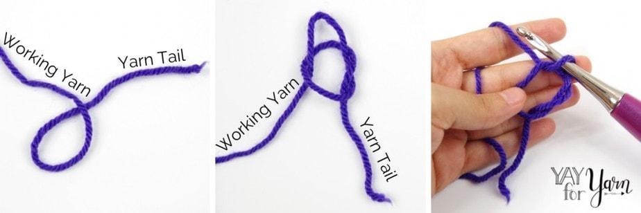 How to begin your crochet with the Magic Circle, step one