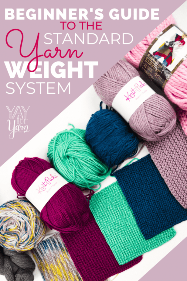 Need to choose yarn for a project? How do you know if your yarn is the right thickness? Use the Standard Yarn Weight System to find out! #crochetyarn #knittingyarn #knittingproject #crochetproject #crochettips #knittingtips