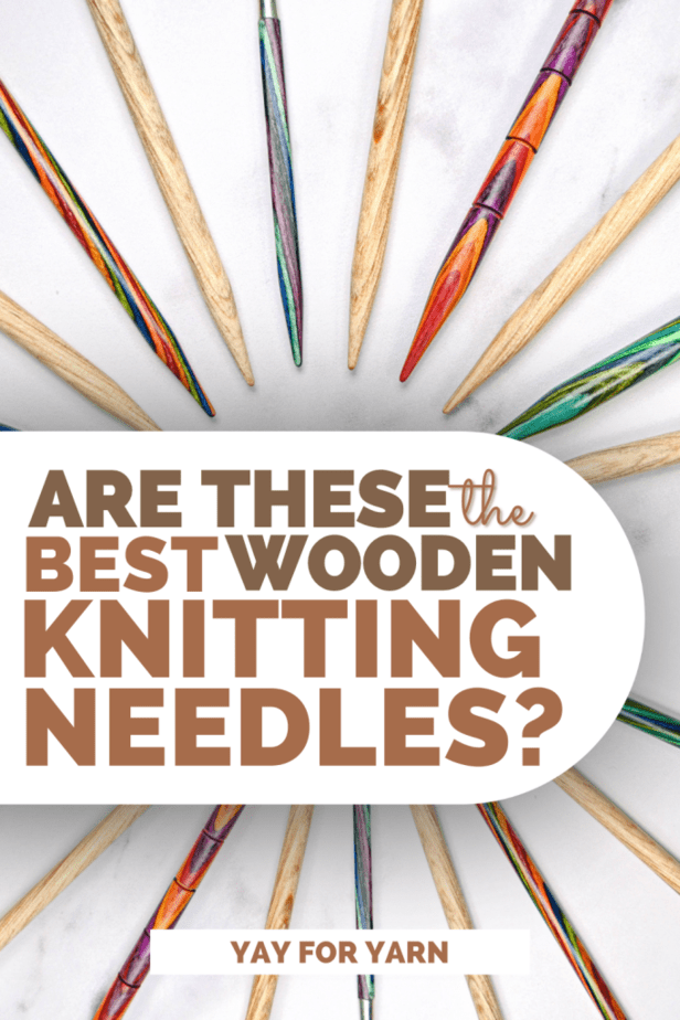 "Are these the BEST wooden knitting needles?" Pinterest image