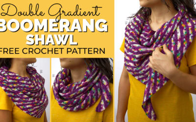 Double Gradient Boomerang Shawl – FREE Crochet Shawl Pattern
