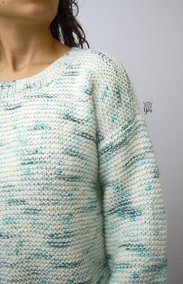 Basic Knit Pullover - Free Sweater Knitting Pattern - Yay For Yarn